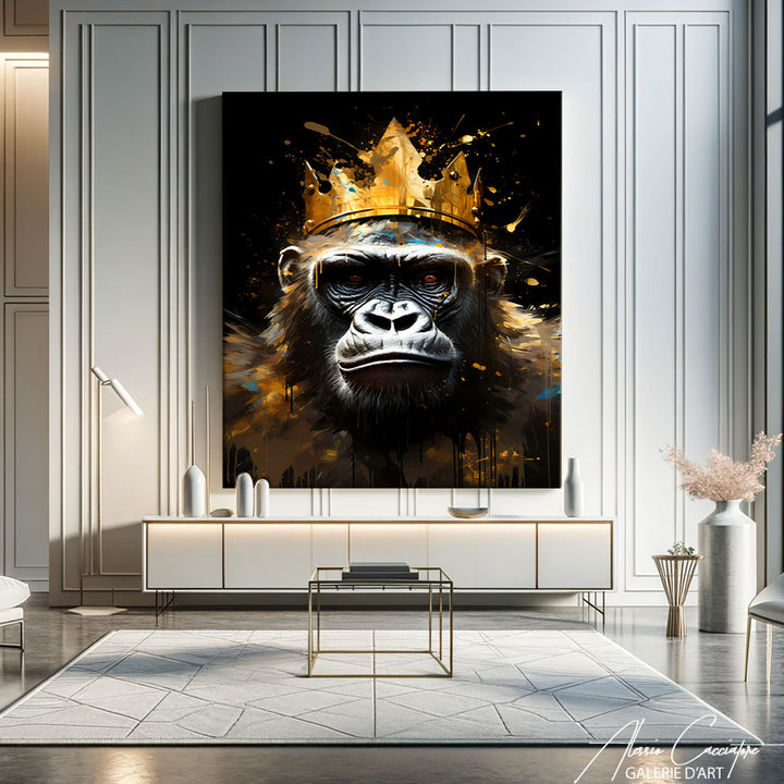 tableau gorille couronne