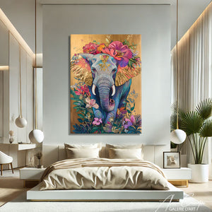 Toile avec éléphant
