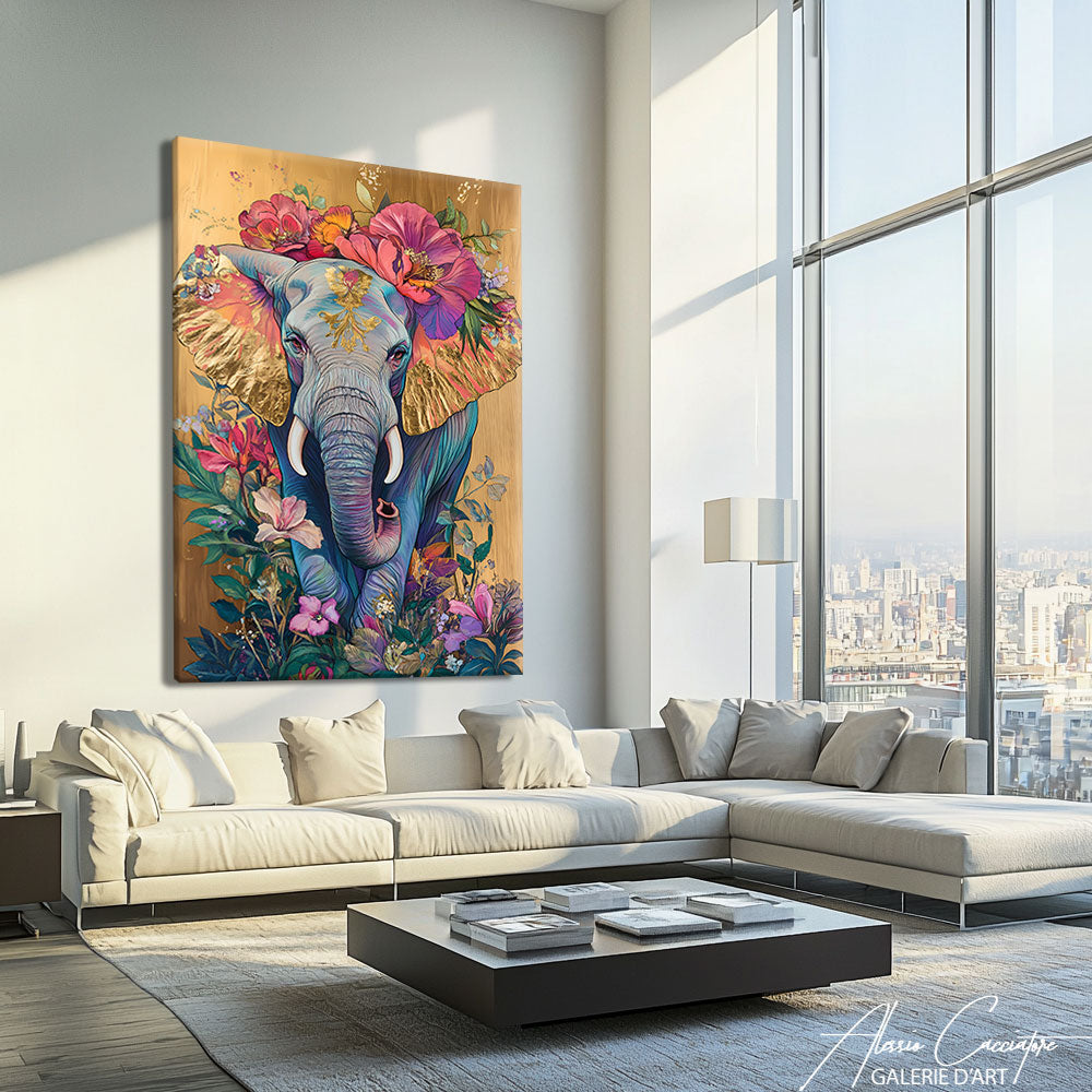 Toile Moderne éléphant

