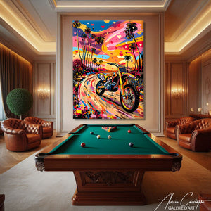 Tableau Peinture Moto