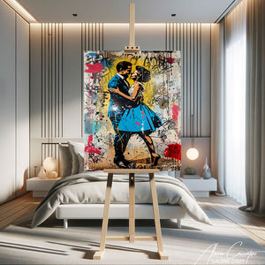 Tableau Couple Enlacé