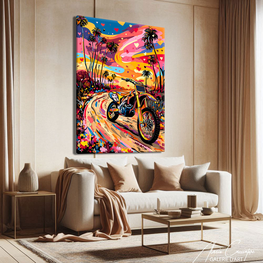 Toile Moto Cross