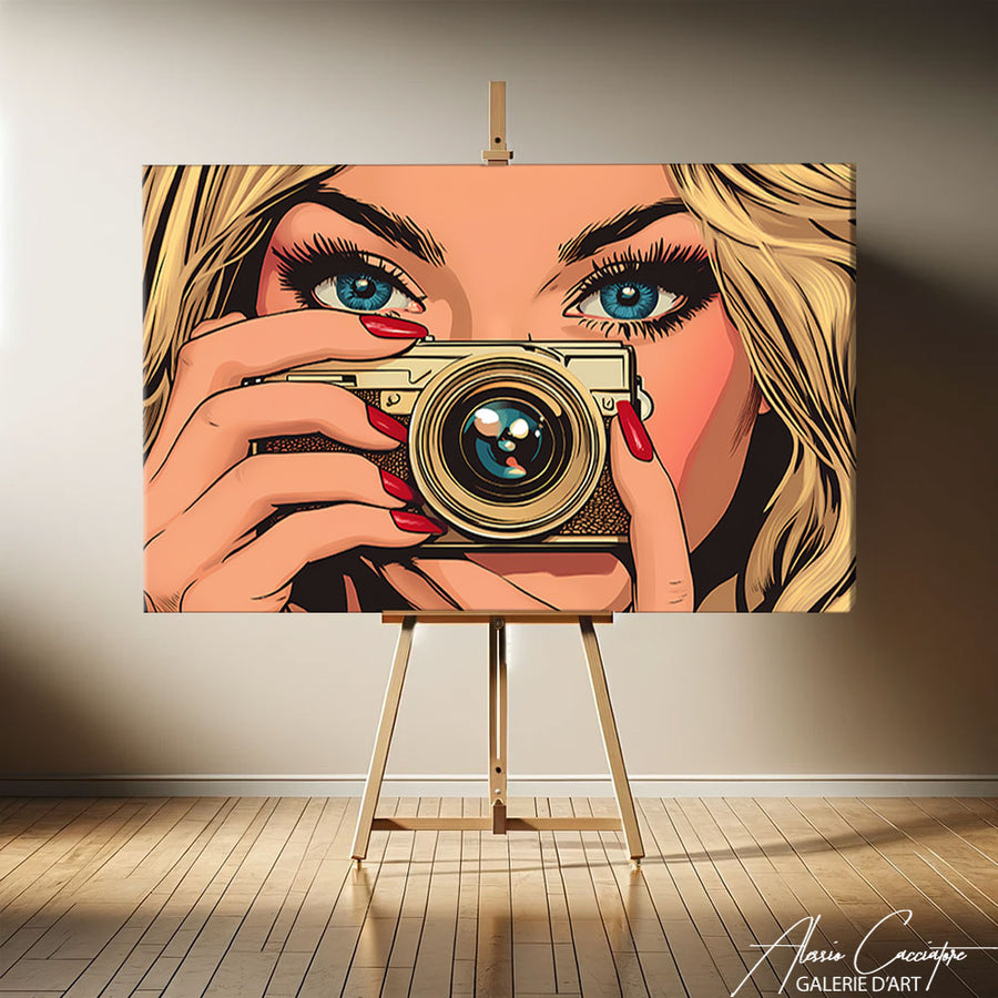 Tableau Vintage Pop Art – mise en situation