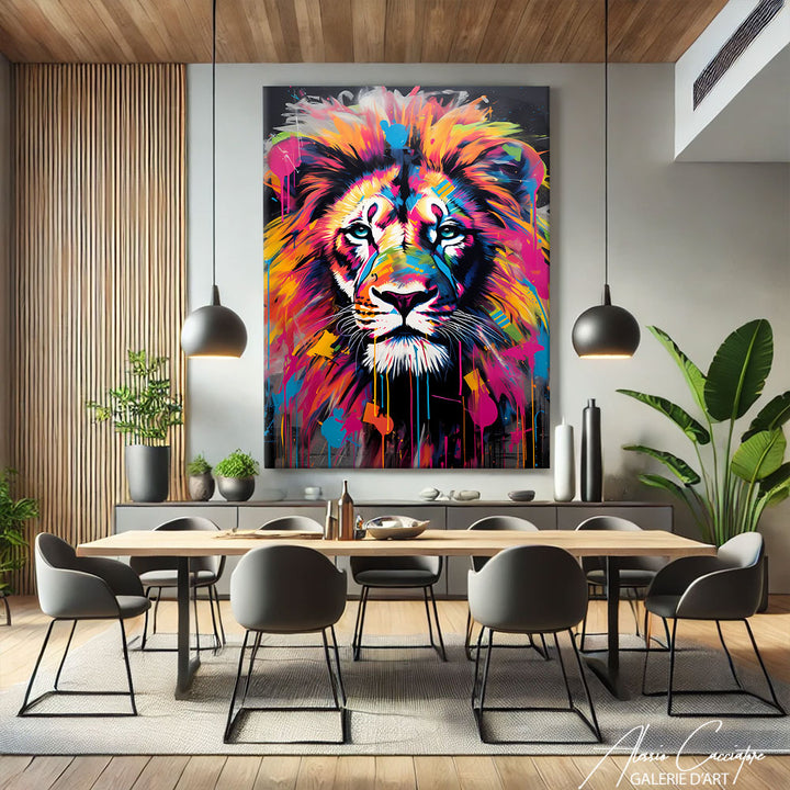 Peinture Lion Acrylique
