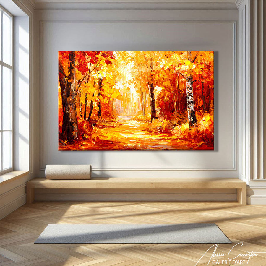 TABLEAU FORET D'AUTOMNE AlessioCacciatore – mise en situation