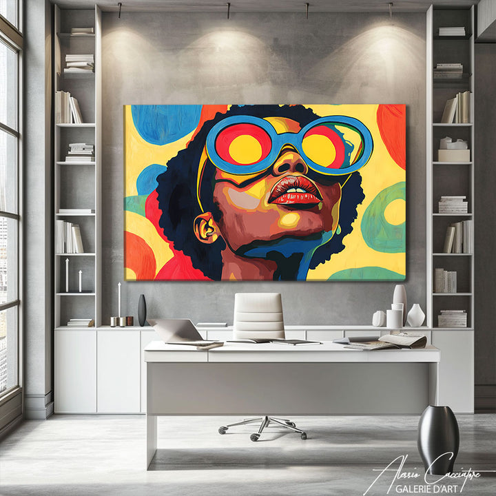 femme africaine peinture sur toile