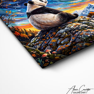 Art Mural Panda Multicolore
