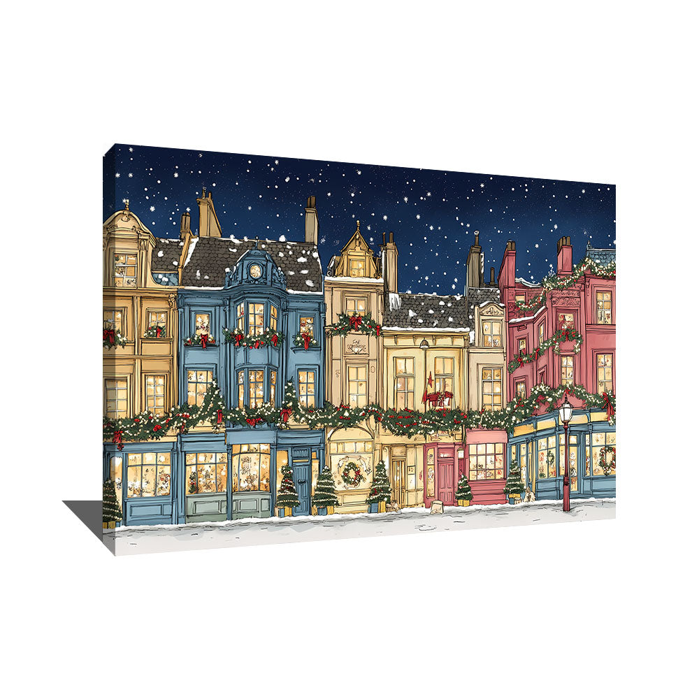 Tableau paysage hivernale 