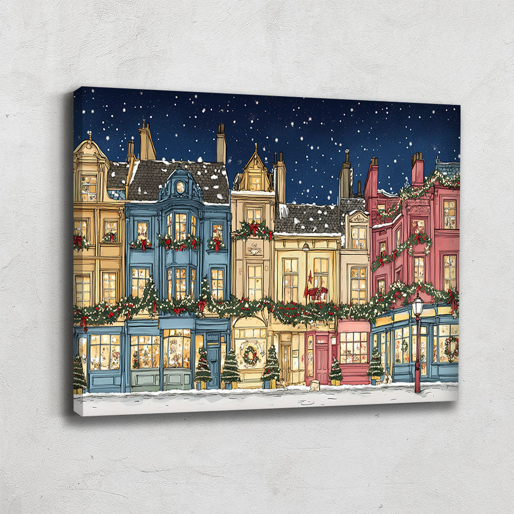 Tableau paysage hivernale 