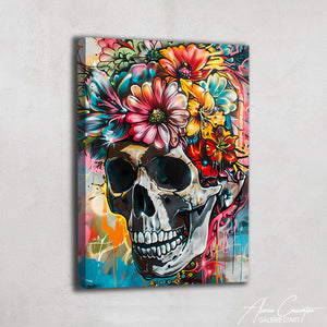 Tableau Tête De Mort Pop Art