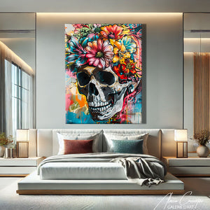 Tableau Tête De Mort Pop Art