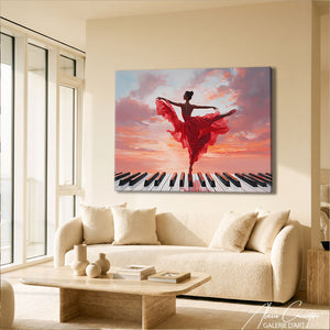 tableau danseuse abstrait