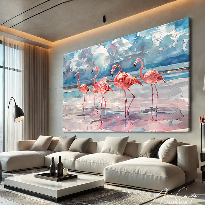 Tableau Flamant Rose