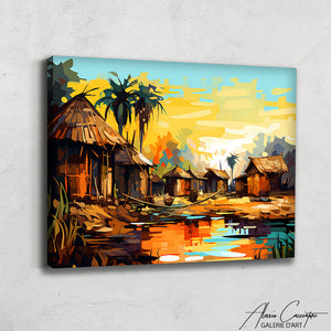 peinture africaine paysage