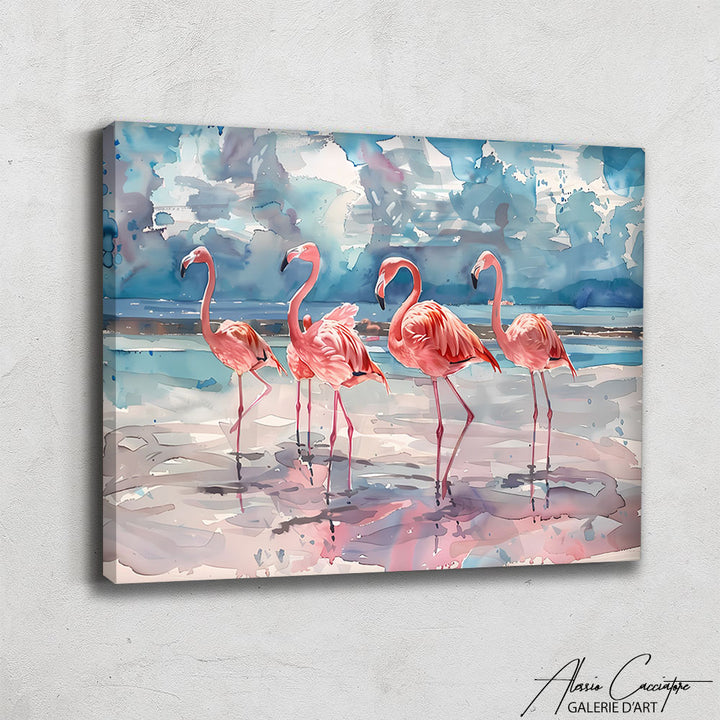 Tableau Flamant Rose