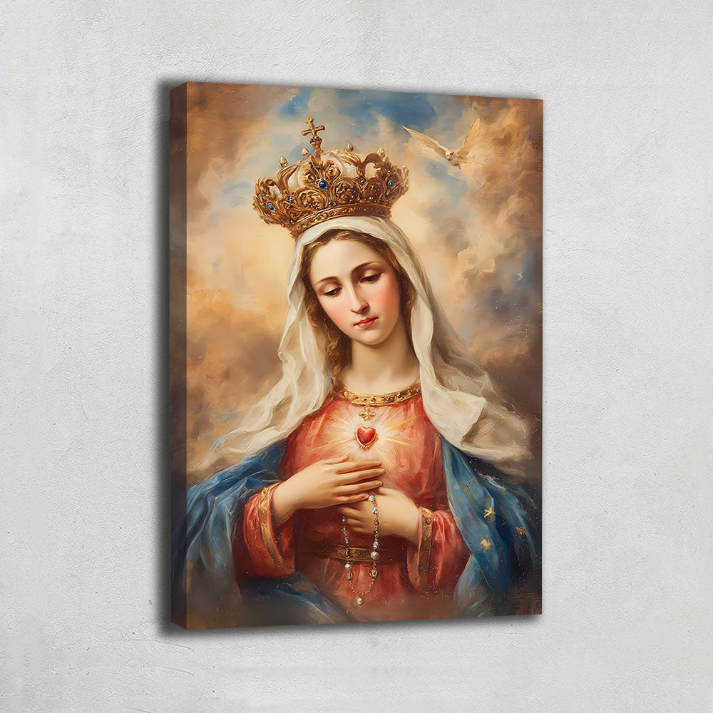 TABLEAU VIERGE MARIE COURONNE