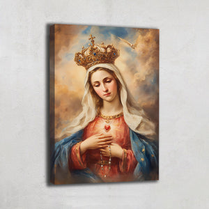 TABLEAU VIERGE MARIE COURONNE