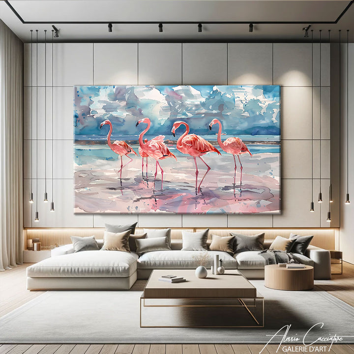 Tableau Flamant Rose