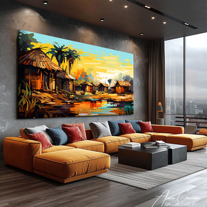 Peinture maison africaine