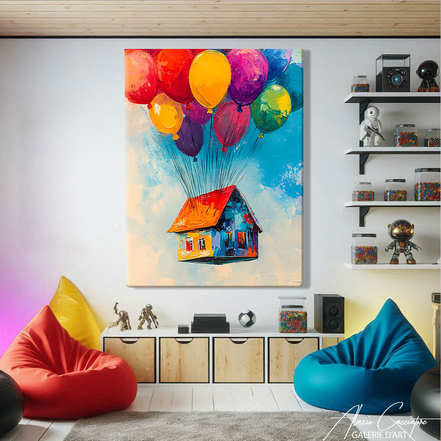 Toile Tableau Abstrait – mise en situation