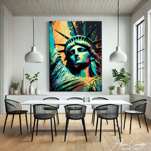 Tableau Statue de la liberté abstrait 