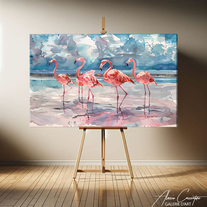 Tableau Flamant Rose