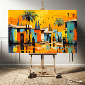 Peinture Marché africain