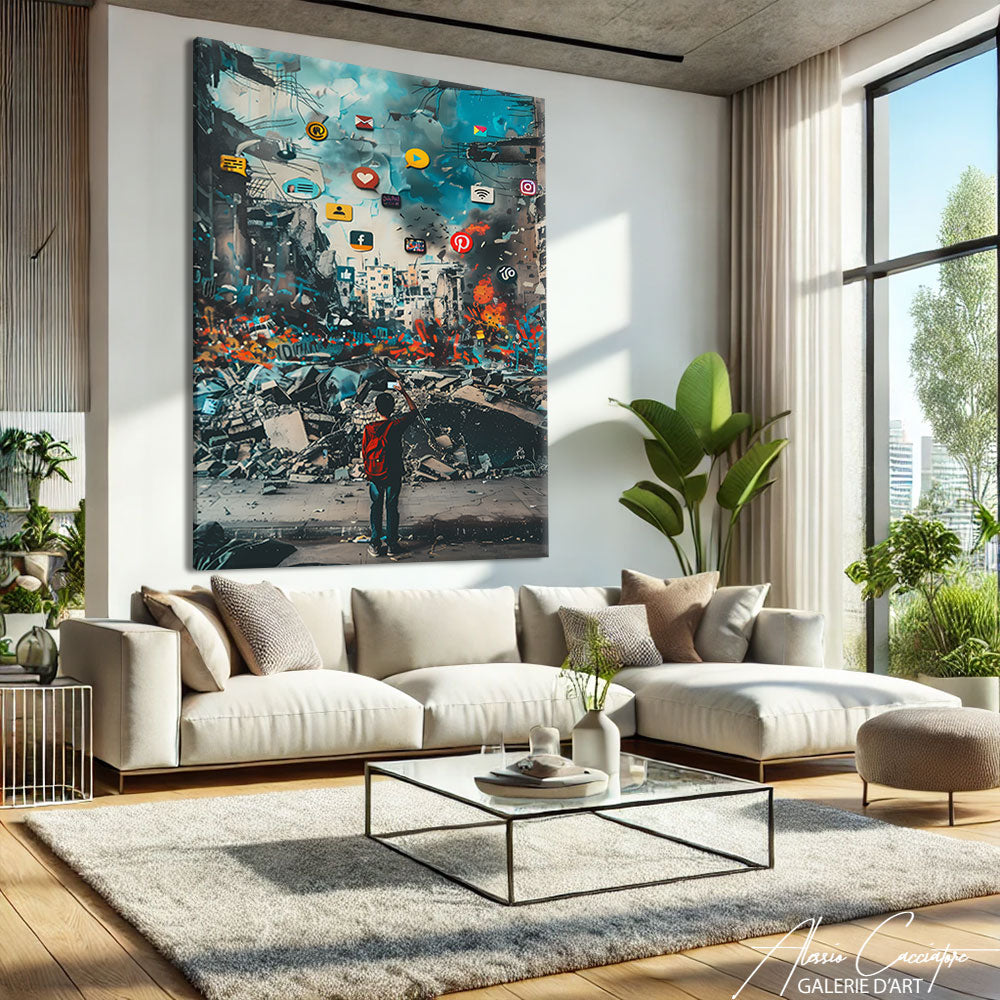 Tableau Street Art Coloré