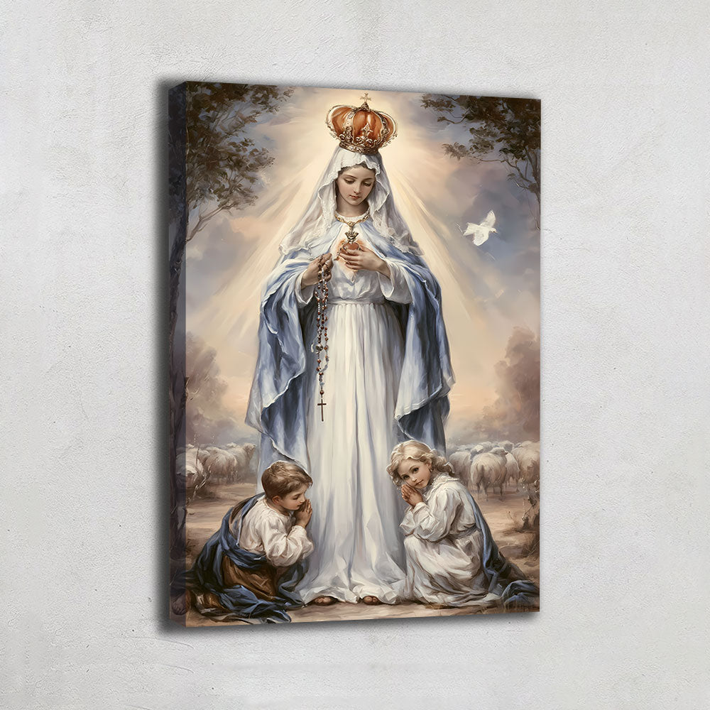 TABLEAU VIERGE MARIE CHAPELET
