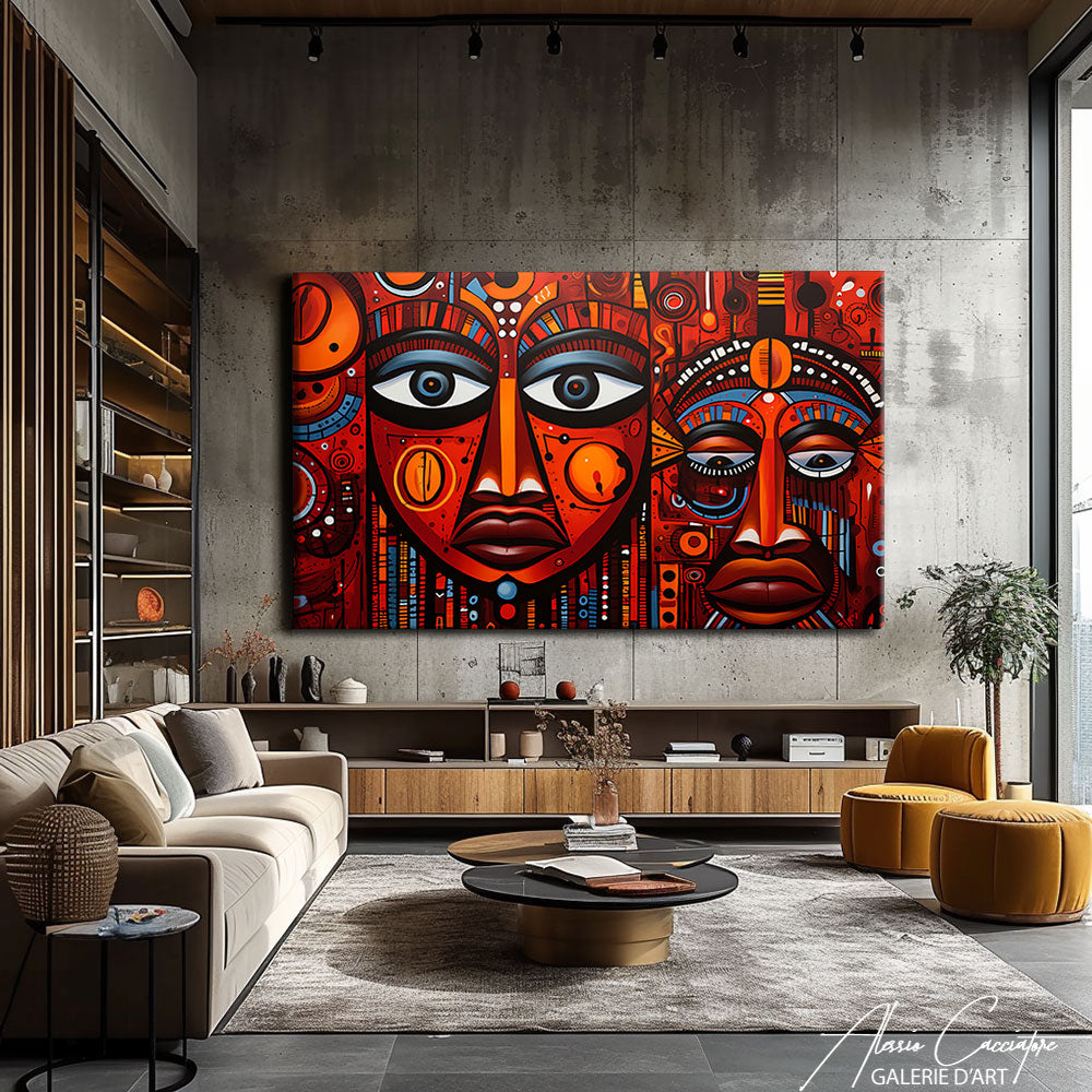 peinture masque africain
