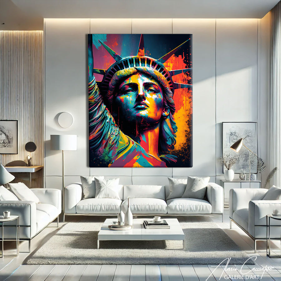 Tableau New york coloré – mise en situation