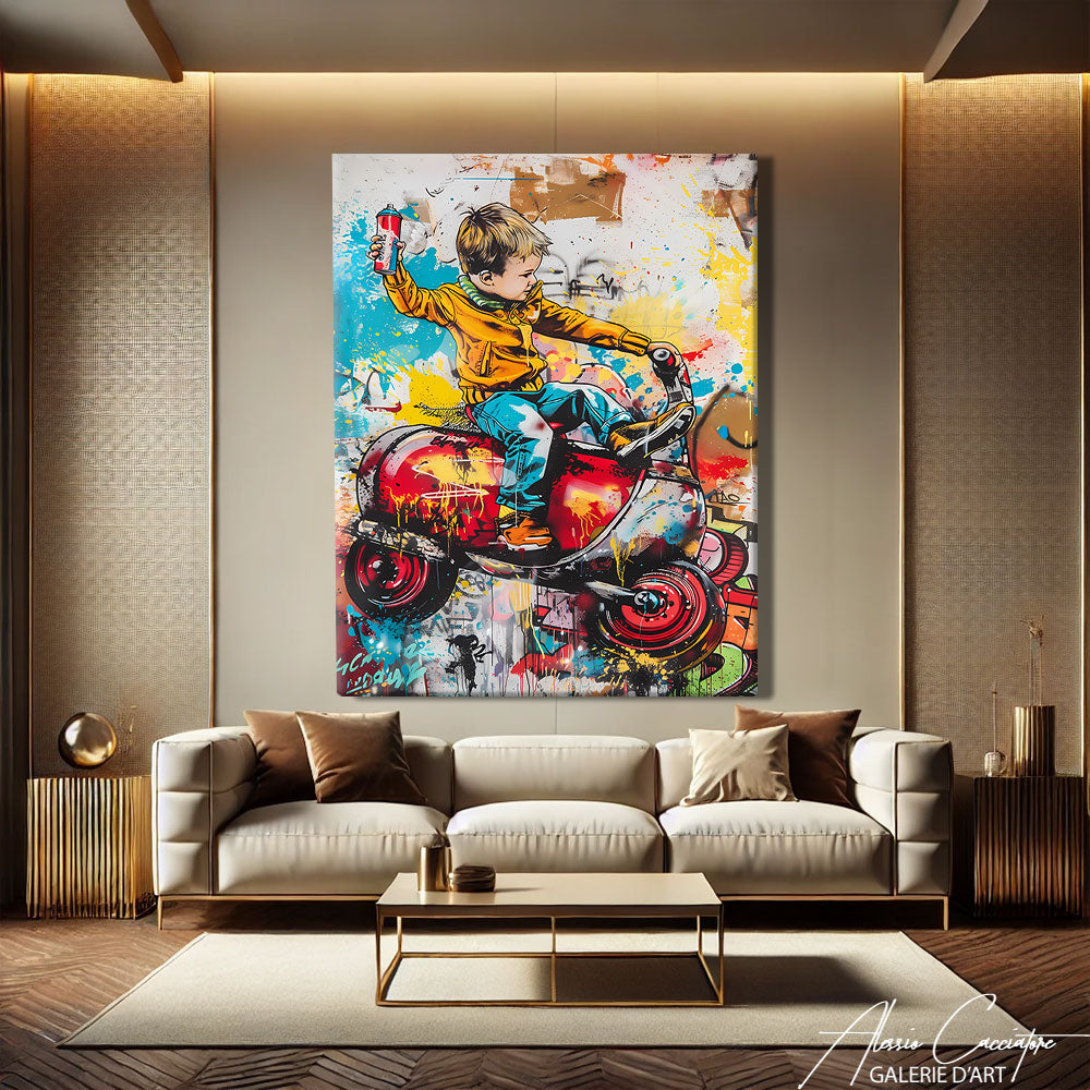 Tableau Street Art Coloré