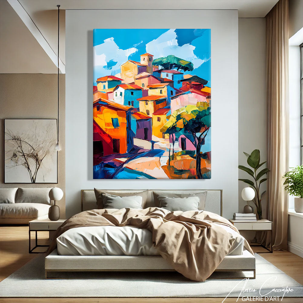 Tableau Vertical Abstrait