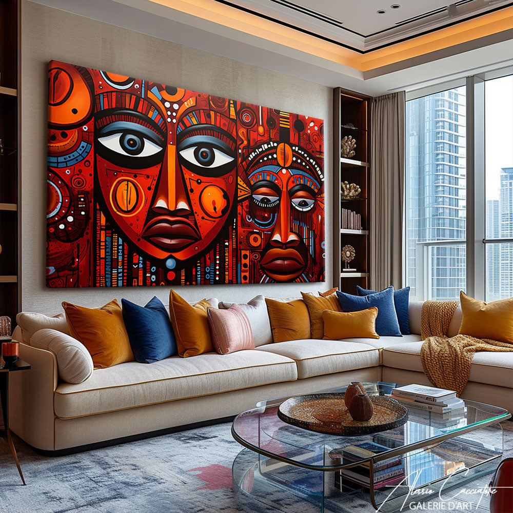 peinture masque africain