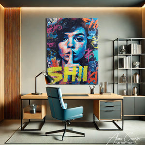 Tableau Street Art Fille