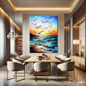 Tableau Mer Abstrait