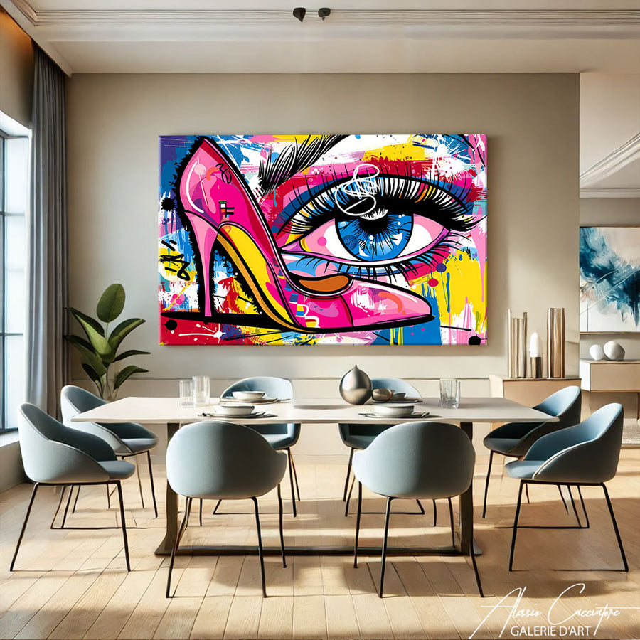 Tableau Pop Art Luxe – mise en situation