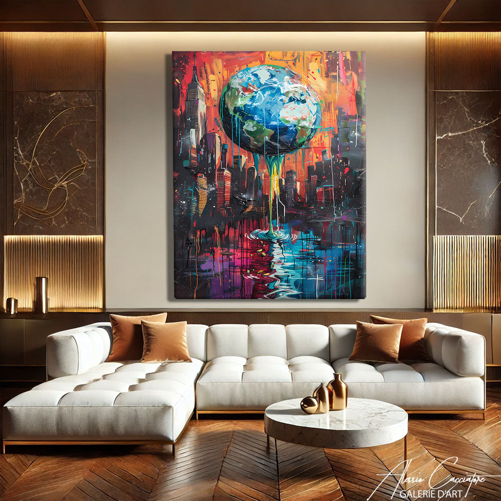 Tableau Ville Futuriste