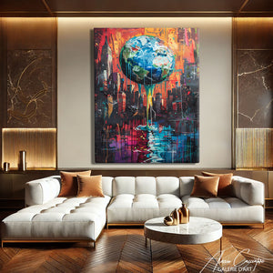 Tableau Ville Futuriste