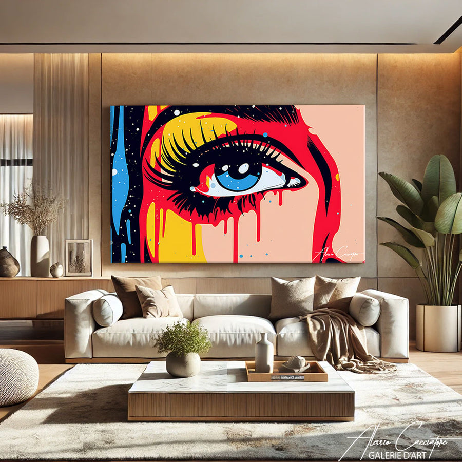 TABLEAU STREET ART COLORÉ – mise en situation