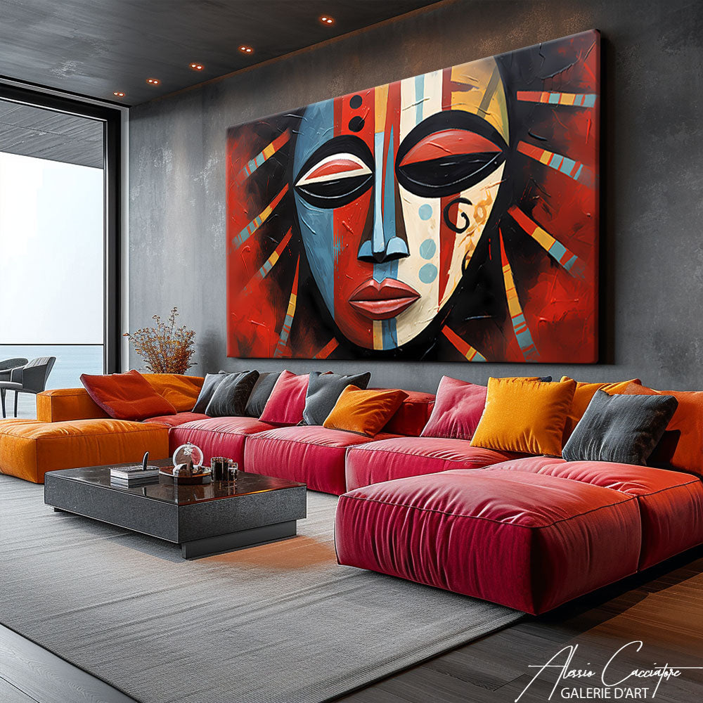 tableau africain abstrait