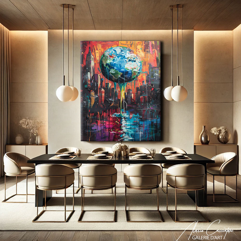 Tableau Ville Futuriste