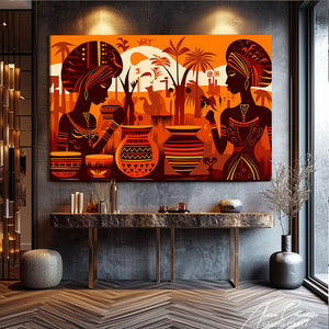 tableau d'afrique peinture