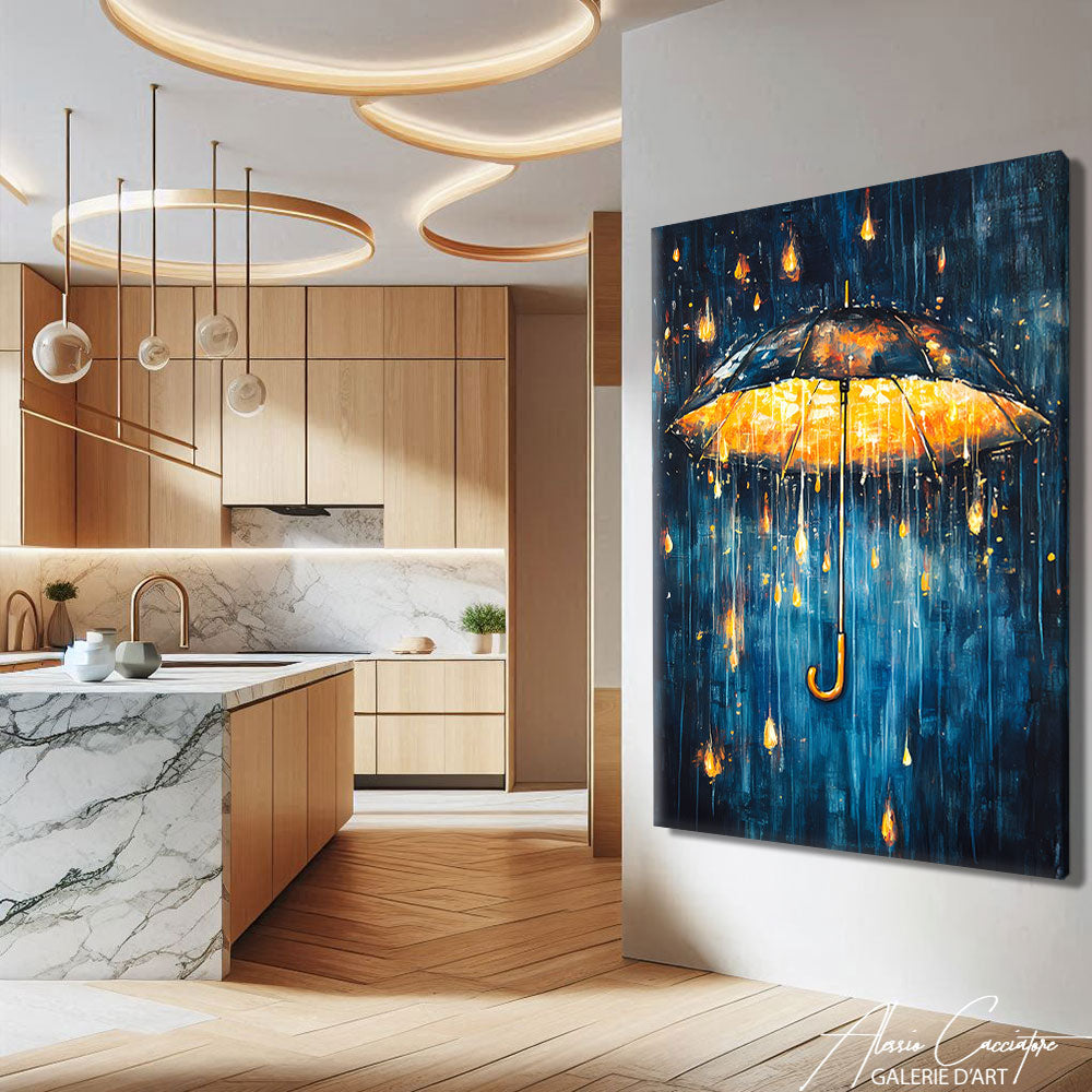 Tableau Abstrait Bleu