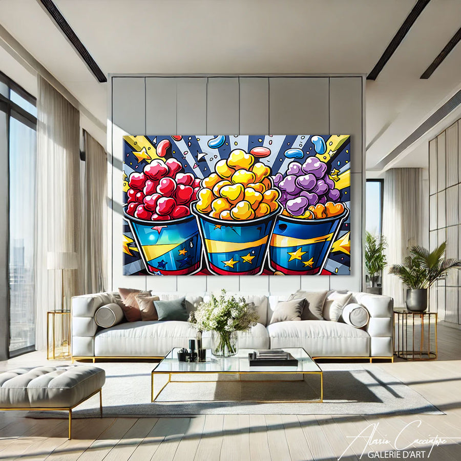 Tableau Pop Art Moderne – mise en situation