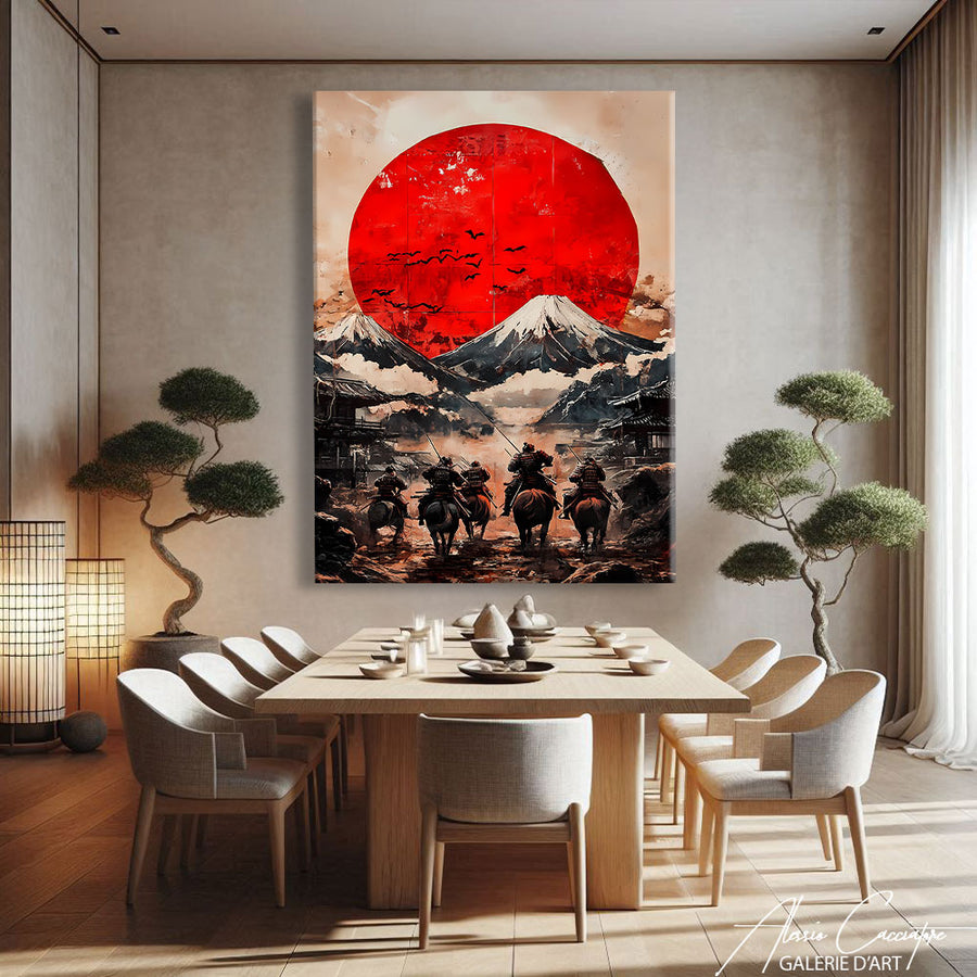 Tableau Samourai Japandi – mise en situation
