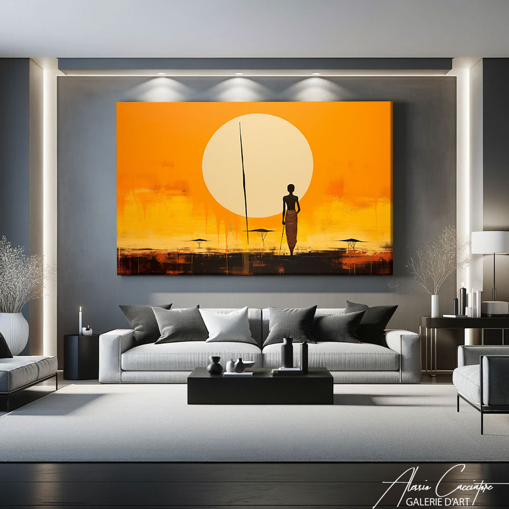 Peinture africaine paysage