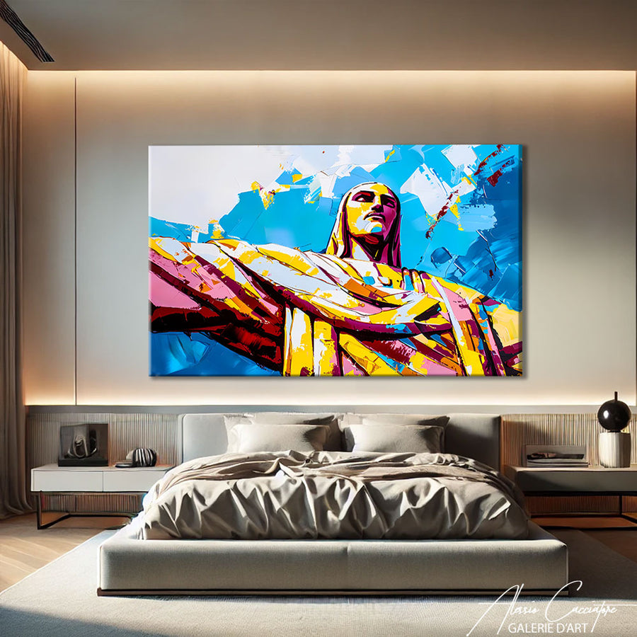 Tableau Pop Art Coloré – mise en situation