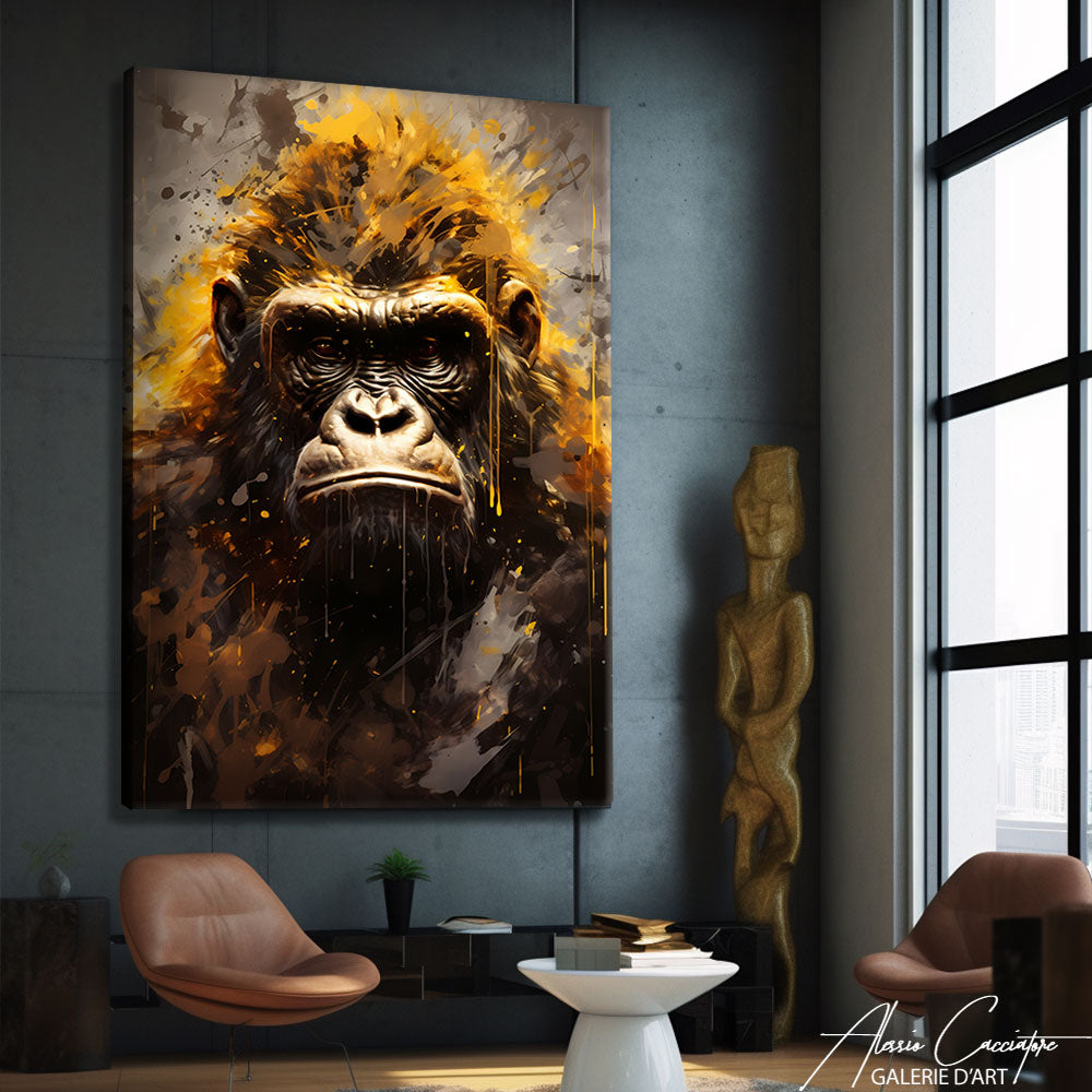 tableau avec gorille