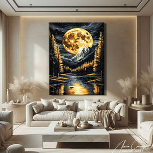 TABLEAU LUNE MONTAGNE